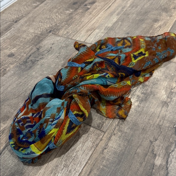 Colorful Patterned Scarf - Picture 2 of 4